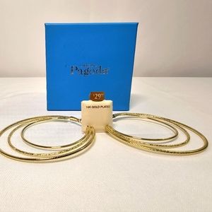 New~ 14k Gold Plated Hoop Earrings